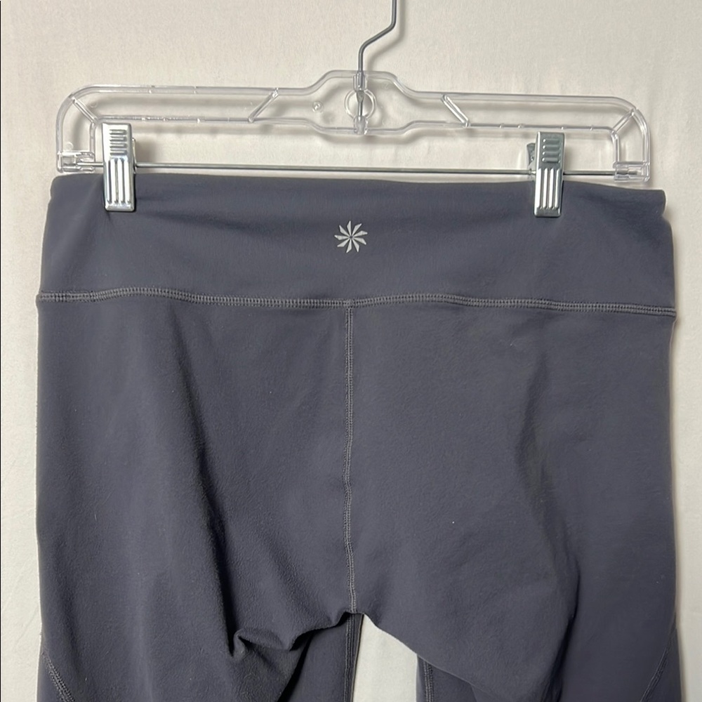 Athleta Dark Grey Power Ananda Crop Slit Cuff  Yoga Pants Size Small - Picture 7 of 10